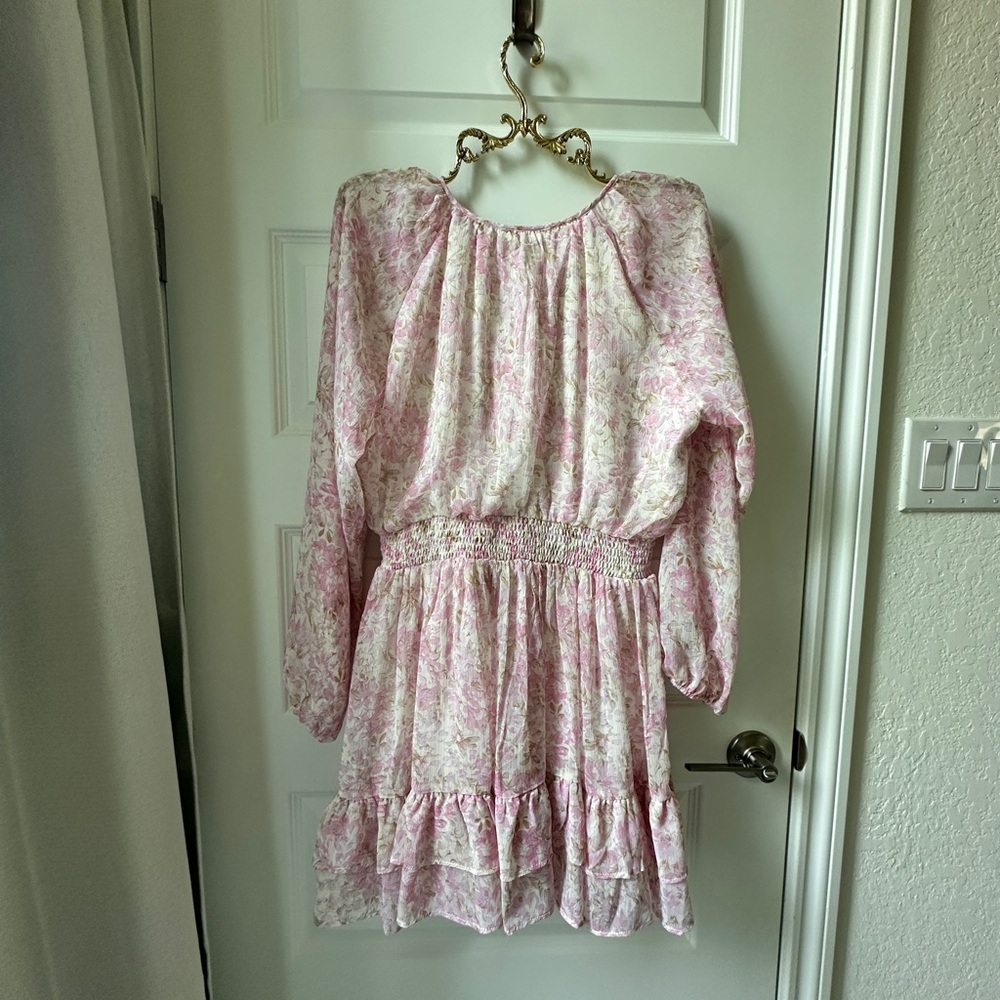 Lush Style Finds Pink and White Mini Dress
